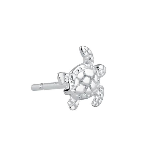 Sterling Silver Turtle Stud Casual Earrings New - Picture 2 of 5